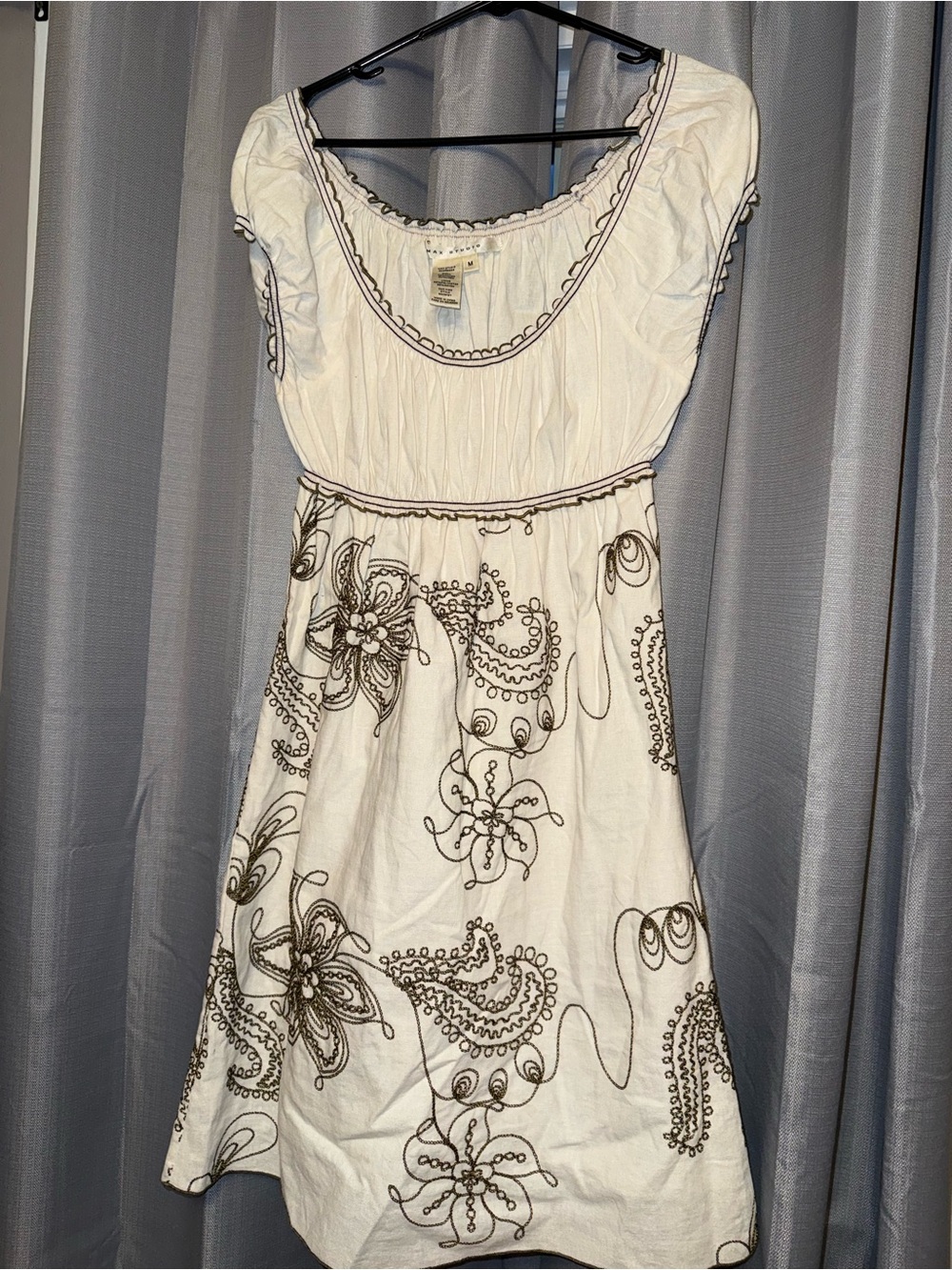 Cream Embroidered Dress